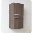 Fresca Gray Oak Bathroom Linen Side Cabinet w/ 2 Storage Areas FST8091GO