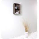 Fresca Gray Oak Bathroom Linen Side Cabinet with 2 Open Storage Areas FST8092GO