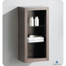 Fresca Allier Gray Oak Bathroom Linen Side Cabinet w/ 2 Glass Shelves FST8130GO