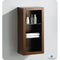 Fresca Allier Wenge Brown Bathroom Linen Side Cabinet w/ 2 Glass Shelves FST8130WG