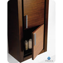 Fresca Allier Wenge Brown Bathroom Linen Side Cabinet with 2 Doors FST8140WG