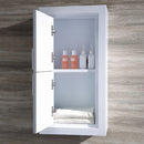 Fresca Allier White Bathroom Linen Side Cabinet with 2 Doors FST8140WH