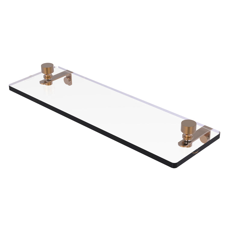 Allied Brass Foxtrot 16 Inch Glass Vanity Shelf with Beveled Edges FT-1-16-BBR