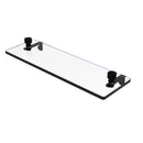 Allied Brass Foxtrot 16 Inch Glass Vanity Shelf with Beveled Edges FT-1-16-BKM