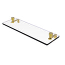 Allied Brass Foxtrot 16 Inch Glass Vanity Shelf with Beveled Edges FT-1-16-PB