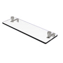 Allied Brass Foxtrot 16 Inch Glass Vanity Shelf with Beveled Edges FT-1-16-SN