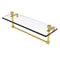 Allied Brass Foxtrot 16 Inch Glass Vanity Shelf with Integrated Towel Bar FT-1-16TB-PB