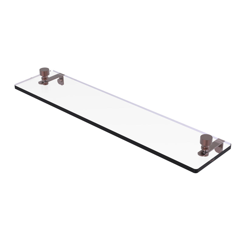 Allied Brass Foxtrot 22 Inch Glass Vanity Shelf with Beveled Edges FT-1-22-CA