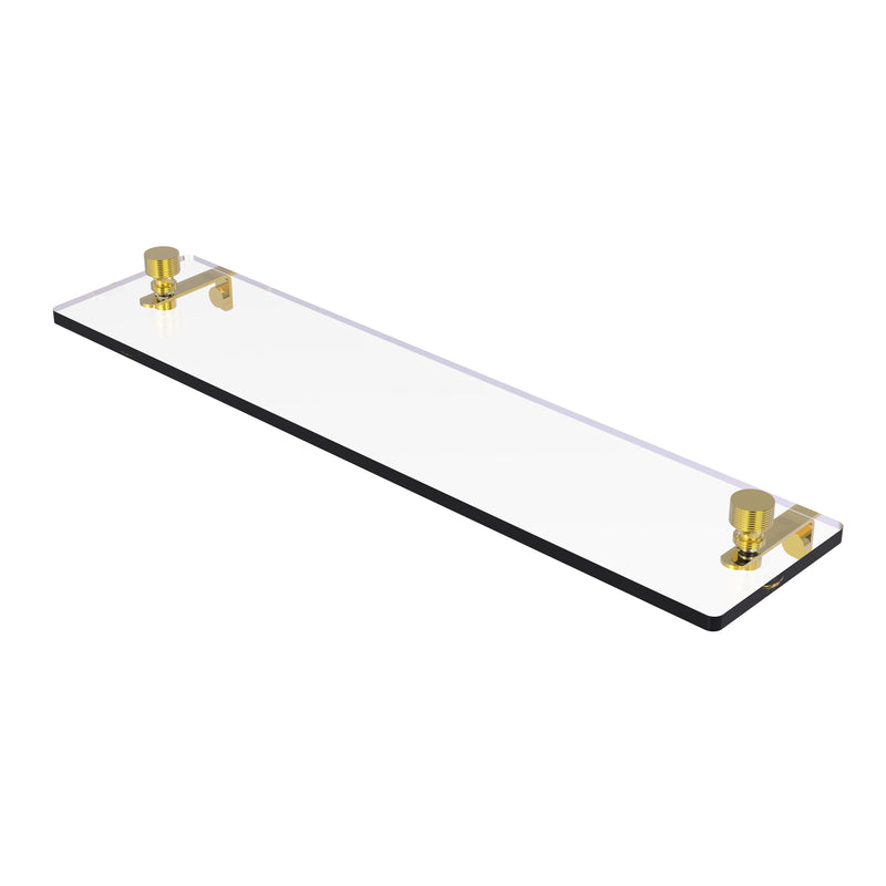 Allied Brass Foxtrot 22 Inch Glass Vanity Shelf with Beveled Edges FT-1-22-PB