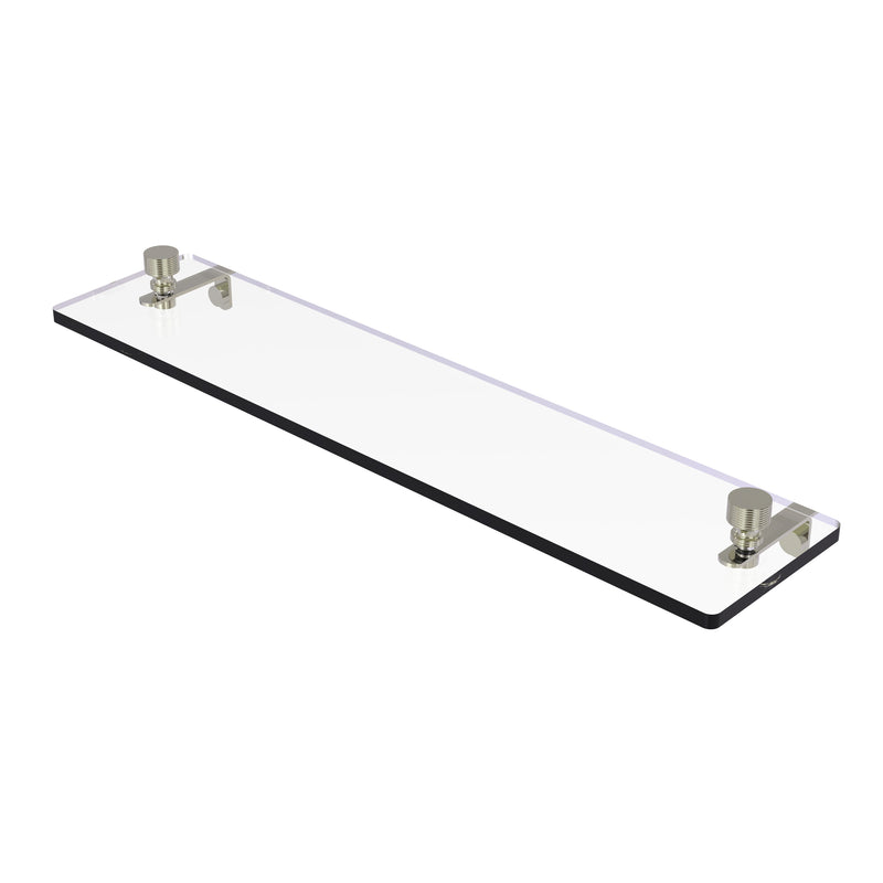 Allied Brass Foxtrot 22 Inch Glass Vanity Shelf with Beveled Edges FT-1-22-PNI