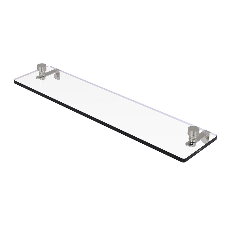 Allied Brass Foxtrot 22 Inch Glass Vanity Shelf with Beveled Edges FT-1-22-SN