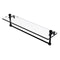 Allied Brass Foxtrot 22 Inch Glass Vanity Shelf with Integrated Towel Bar FT-1-22TB-BKM