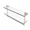 Allied Brass Foxtrot Collection 22 Inch Two Tiered Glass Shelf with Integrated Towel Bar FT-2-22TB-PNI