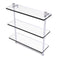 Allied Brass Foxtrot Collection 16 Inch Triple Tiered Glass Shelf with Integrated Towel Bar FT-5-16TB-PC