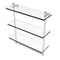 Allied Brass Foxtrot Collection 16 Inch Triple Tiered Glass Shelf with Integrated Towel Bar FT-5-16TB-SCH