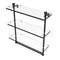 Allied Brass Foxtrot Collection 16 Inch Triple Tiered Glass Shelf with Integrated Towel Bar FT-5-16TB-VB