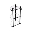 Allied Brass Foxtrot Collection Three Tier Corner Glass Shelf FT-6-BKM