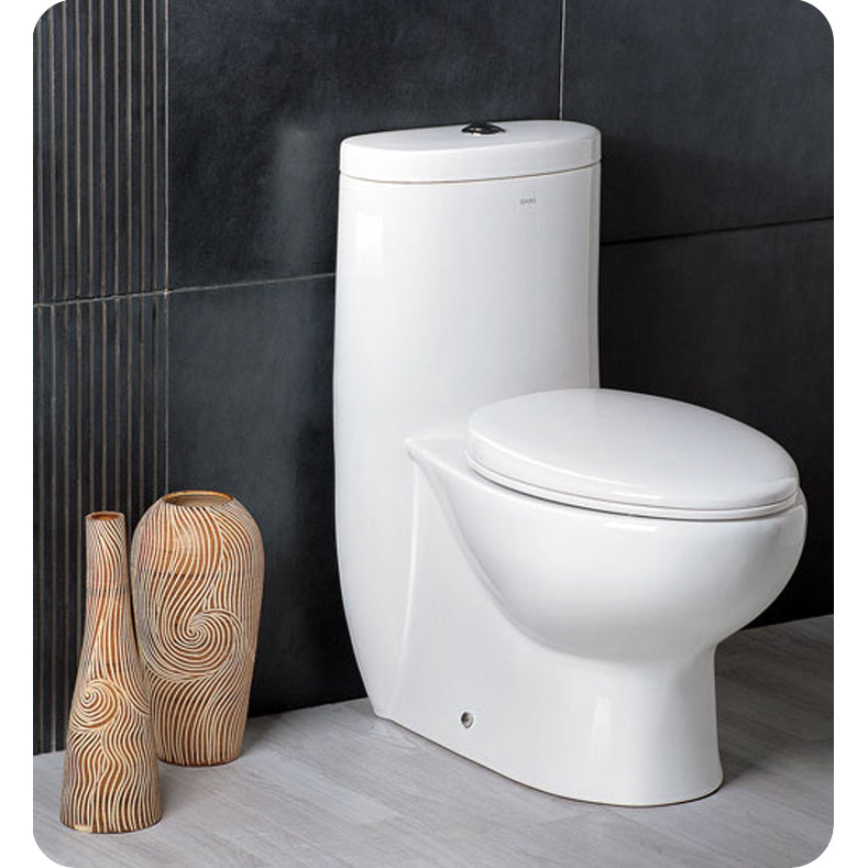 Fresca Delphinus One-Piece Dual Flush Toilet w/ Soft Close Seat FTL2309