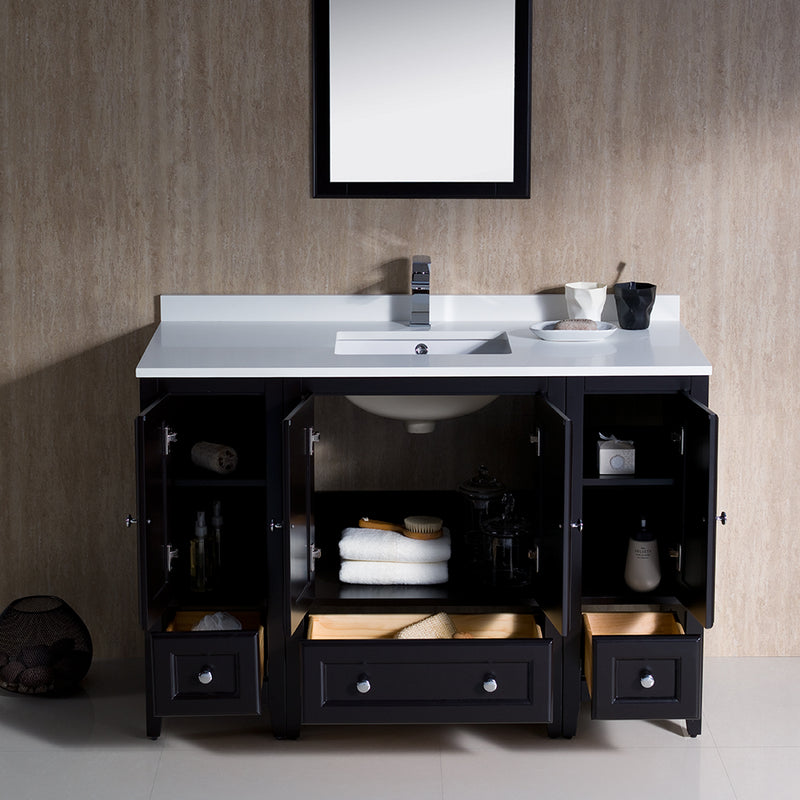 Fresca Oxford 48" Espresso Traditional Bathroom Vanity FVN20-122412ES