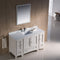 Fresca Oxford 54" Antique White Traditional Bathroom Vanity FVN20-123012AW