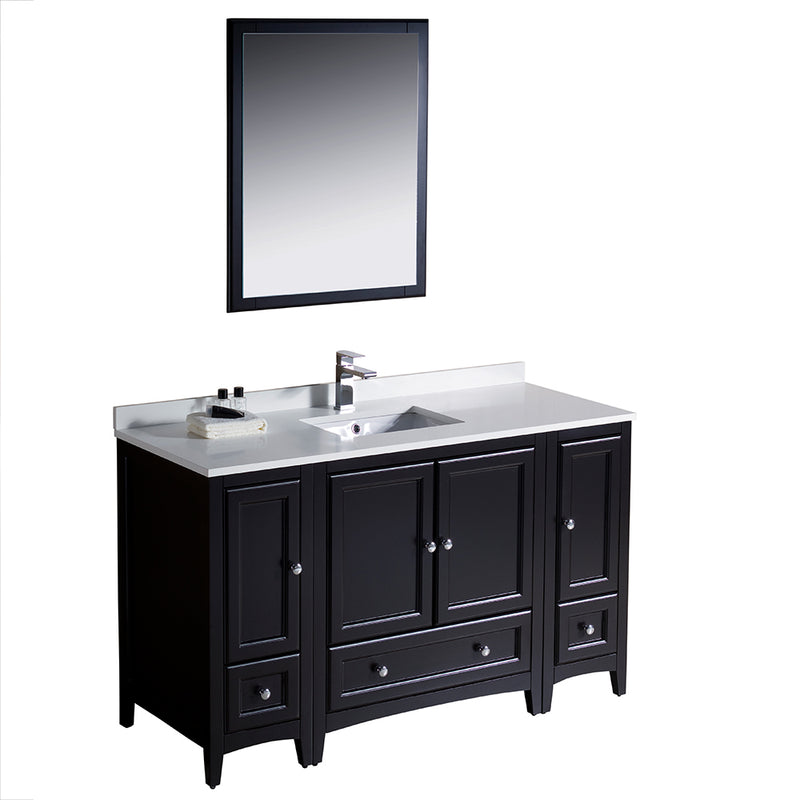 Fresca Oxford 54" Espresso Traditional Bathroom Vanity FVN20-123012ES