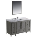 Fresca Oxford 54" Gray Traditional Bathroom Vanity FVN20-123012GR