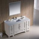 Fresca Oxford 60" Antique White Traditional Bathroom Vanity FVN20-123612AW