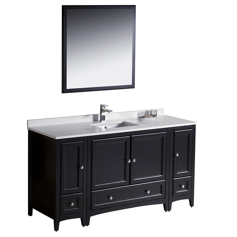 Fresca Oxford 60" Espresso Traditional Bathroom Vanity FVN20-123612ES