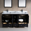 Fresca Oxford 60" Espresso Traditional Double Sink Bathroom Vanity FVN20-241224ES