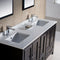 Fresca Oxford 60" Espresso Traditional Double Sink Bathroom Vanity FVN20-241224ES