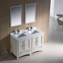 Fresca Oxford 48" Antique White Traditional Double Sink Bathroom Vanity FVN20-2424AW