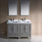 Fresca Oxford 48" Gray Traditional Double Sink Bathroom Vanity FVN20-2424GR