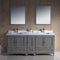 Fresca Oxford 72" Gray Traditional Double Sink Bathroom Vanity FVN20-301230GR