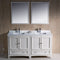 Fresca Oxford 60" Antique White Traditional Double Sink Bathroom Vanity FVN20-3030AW