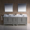 Fresca Oxford 84" Gray Traditional Double Sink Bathroom Vanity FVN20-361236GR