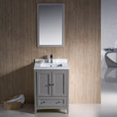 Fresca Oxford 24" Gray Traditional Bathroom Vanity FVN2024GR