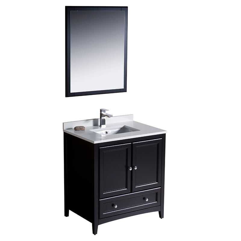 Fresca Oxford 30" Espresso Traditional Bathroom Vanity FVN2030ES