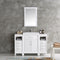 Fresca Cambridge 48" White Traditional Bathroom Vanity with Mirror FVN21-122412WH