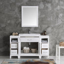 Fresca Cambridge 54" White Traditional Bathroom Vanity with Mirror FVN21-123012WH