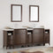 Fresca Cambridge 84" Antique Coffee Double Sink Traditional Bathroom Vanity w/ Mirrors FVN21-84AC