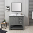 Fresca Manchester Regal 36" Gray Wood Veneer Traditional Bathroom Vanity with Mirror FVN2336VG