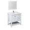 Fresca Manchester 36" White Traditional Bathroom Vanity w/ Mirror FVN2336WH