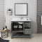 Fresca Manchester Regal 42" Gray Wood Veneer Traditional Bathroom Vanity with Mirror FVN2340VG