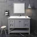 Fresca Manchester 48" Gray Traditional Bathroom Vanity with Mirror FVN2348GR