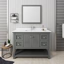 Fresca Manchester Regal 48" Gray Wood Veneer Traditional Bathroom Vanity with Mirror FVN2348VG