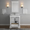 Fresca Windsor 30" Matte White Traditional Bathroom Vanity with Mirror FVN2430WHM