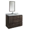 Fresca Formosa 48" Floor Standing Modern Bathroom Vanity w/ Mirror FVN31-122412ACA-FC