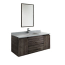 Fresca Formosa 48" Wall Hung Modern Bathroom Vanity w/ Mirror FVN31-122412ACA