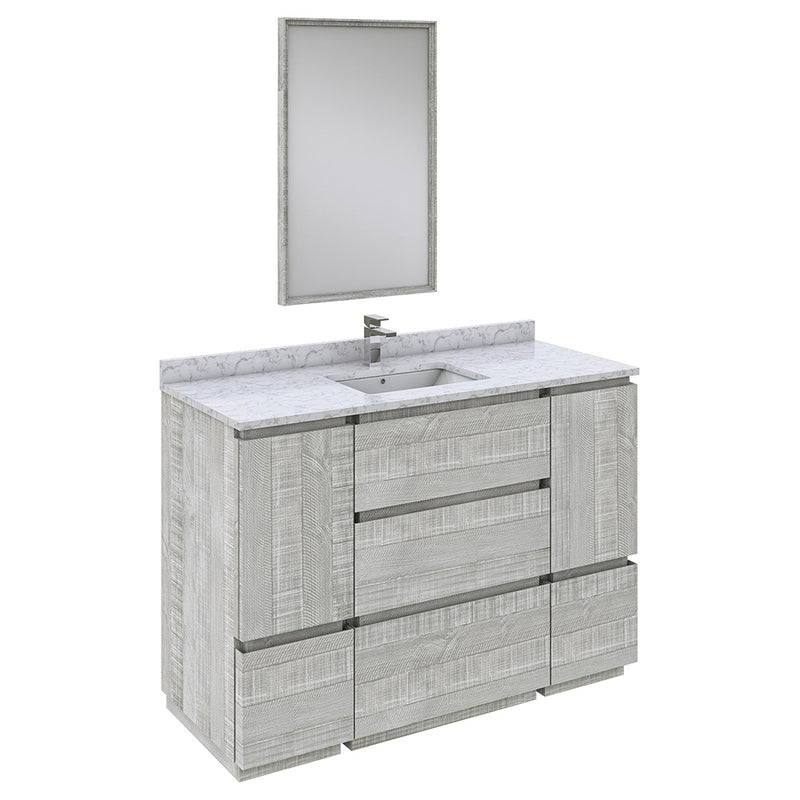 Fresca Formosa 48" Floor Standing Modern Bathroom Vanity with Mirror in Ash FVN31-122412ASH-FC