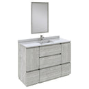 Fresca Formosa 48" Floor Standing Modern Bathroom Vanity w/ Mirror in Ash FVN31-122412ASH-FC